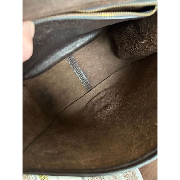 Vintage 1970s Coach Courier Pouch Shoulder Bag Mocha Dark Brown NYC - Picture 11 of 15